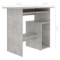 Scrivania Grigio Cemento 80x45x74 cm in Truciolato Scrivania Grigio Cemento 80x45x74 cm in Truciolato