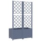 Fioriera da Giardino con Graticcio Grigio Scuro 80x40x136 cm PP Fioriera da Giardino con Graticcio Grigio Scuro 80x40x136 cm PP