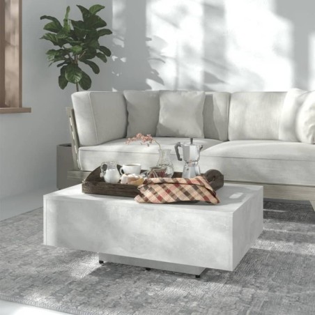 Tavolino da Caffè Grigio Cemento 85x55x31 cm in Truciolato