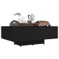 Tavolino da Caffè Nero 85x55x31 cm in Truciolato Tavolino da Caffè Nero 85x55x31 cm in Truciolato