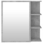 Armadietto a Specchio Grigio Cemento 62,5x20,5x64 cm Truciolato Armadietto a Specchio Grigio Cemento 62,5x20,5x64 cm Truciolato