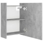 Armadietto a Specchio Grigio Cemento 62,5x20,5x64 cm Truciolato Armadietto a Specchio Grigio Cemento 62,5x20,5x64 cm Truciolato