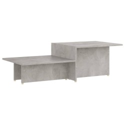 Tavolino Salotto Grigio Cemento 111,5x50x33cm Legno Multistrato
