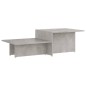 Tavolino Salotto Grigio Cemento 111,5x50x33cm Legno Multistrato Tavolino Salotto Grigio Cemento 111,5x50x33cm Legno Multistrato