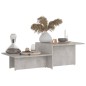 Tavolino Salotto Grigio Cemento 111,5x50x33cm Legno Multistrato Tavolino Salotto Grigio Cemento 111,5x50x33cm Legno Multistrato