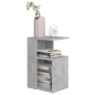 Tavolino Grigio Cemento 36x30x56 cm in Truciolato Tavolino Grigio Cemento 36x30x56 cm in Truciolato