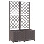 Fioriera da Giardino con Graticcio Marrone 80x40x136 cm in PP Fioriera da Giardino con Graticcio Marrone 80x40x136 cm in PP