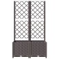 Fioriera da Giardino con Graticcio Marrone 80x40x136 cm in PP Fioriera da Giardino con Graticcio Marrone 80x40x136 cm in PP