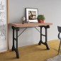 Tavolo da Pranzo 110x65x82cm in Legno Massello di Abete e Ferro Tavolo da Pranzo 110x65x82cm in Legno Massello di Abete e Ferro