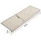 Tappeti Autoadesivi Scale Aspetto Sisal 15 pz 65x21x4 cm Beige Tappeti Autoadesivi Scale Aspetto Sisal 15 pz 65x21x4 cm Beige