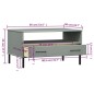 Tavolino Gambe Metallo Grigio 85x50x45 cm Legno Massello OSLO Tavolino Gambe Metallo Grigio 85x50x45 cm Legno Massello OSLO