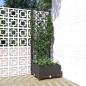 vidaXL Fioriera da Giardino con Graticcio Nero 40x40x121,5 cm in PP vidaXL Fioriera da Giardino con Graticcio Nero 40x40x121,5 cm in PP