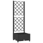 vidaXL Fioriera da Giardino con Graticcio Nero 40x40x121,5 cm in PP vidaXL Fioriera da Giardino con Graticcio Nero 40x40x121,5 cm in PP