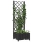 vidaXL Fioriera da Giardino con Graticcio Nero 40x40x121,5 cm in PP vidaXL Fioriera da Giardino con Graticcio Nero 40x40x121,5 cm in PP
