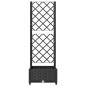 vidaXL Fioriera da Giardino con Graticcio Nero 40x40x121,5 cm in PP vidaXL Fioriera da Giardino con Graticcio Nero 40x40x121,5 cm in PP