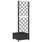 vidaXL Fioriera da Giardino con Graticcio Nero 40x40x121,5 cm in PP vidaXL Fioriera da Giardino con Graticcio Nero 40x40x121,5 cm in PP