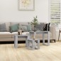 vidaXL Tavolini Impilabili 3 pz Grigio Cemento in Legno Multistrato vidaXL Tavolini Impilabili 3 pz Grigio Cemento in Legno Multistrato