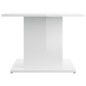 Tavolino da Salotto Bianco Lucido 55,5x55,5x40 cm in Truciolato Tavolino da Salotto Bianco Lucido 55,5x55,5x40 cm in Truciolato