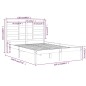 Giroletto Nero in Legno Massello 120x190 cm 4FT Small Double Giroletto Nero in Legno Massello 120x190 cm 4FT Small Double