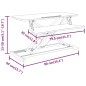Banco da Lavoro Regolabile 90x40x(13-50) cm in Acciaio e Legno