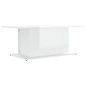 vidaXL Tavolino da Salotto Bianco Lucido 102x55,5x40 cm in Truciolato