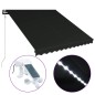 Tenda da Sole con Sensore Vento e LED 300x250 cm Antracite Tenda da Sole con Sensore Vento e LED 300x250 cm Antracite