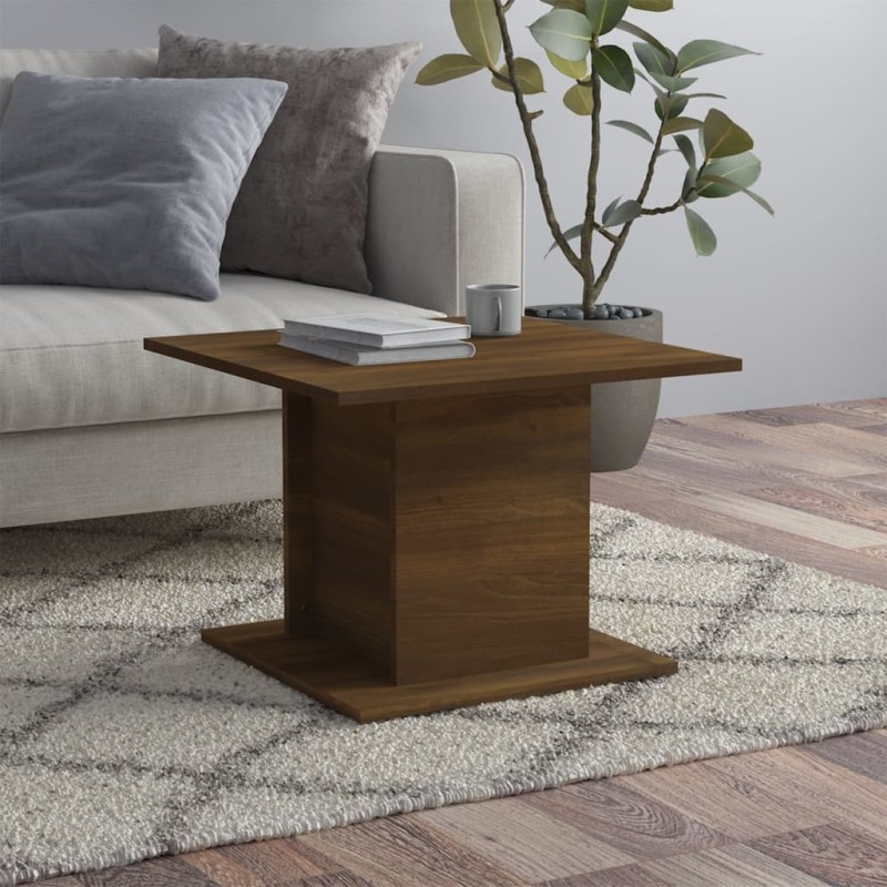 Tavolino da Salotto Rovere Marrone 55,5x55,5x40cm in Truciolato Tavolino da Salotto Rovere Marrone 55,5x55,5x40cm in Truciolato