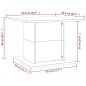 Tavolino da Salotto Rovere Fumo 55,5x55,5x40 cm in Truciolato