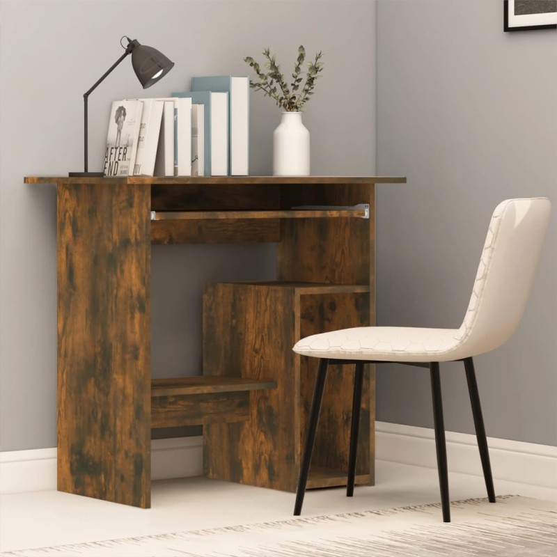 Scrivania Rovere Fumo 80x45x74 cm in Legno Multistrato Scrivania Rovere Fumo 80x45x74 cm in Legno Multistrato