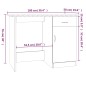 Scrivania Rovere Fumo 100x50x76 cm in Legno Multistrato Scrivania Rovere Fumo 100x50x76 cm in Legno Multistrato