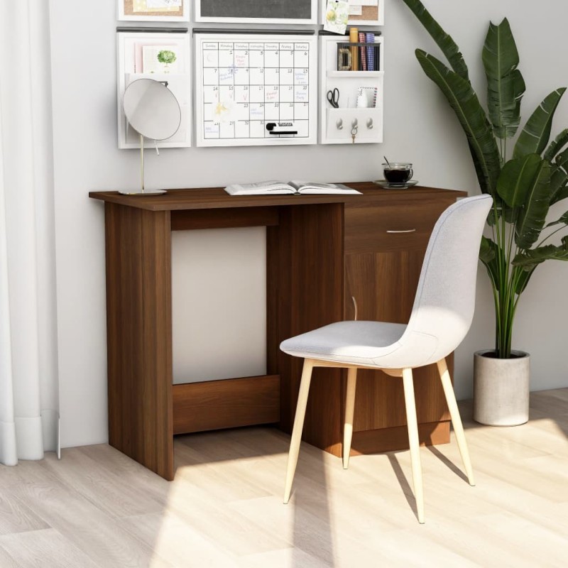Scrivania Rovere Marrone 100x50x76 cm in Legno Multistrato Scrivania Rovere Marrone 100x50x76 cm in Legno Multistrato