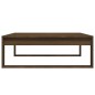 Tavolino Salotto Rovere Marrone 100x100x35 cm Legno Multistrato