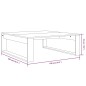 Tavolino Salotto Rovere Marrone 100x100x35 cm Legno Multistrato