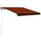 Tenda da Sole Retrattile Sensore LED 300x250cm Arancio Marrone Tenda da Sole Retrattile Sensore LED 300x250cm Arancio Marrone
