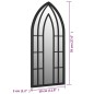 Specchio Nero 70x30 cm Ferro per Uso Interno Specchio Nero 70x30 cm Ferro per Uso Interno