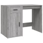 Scrivania con Armadietto Grigio Sonoma in Legno Multistrato Scrivania con Armadietto Grigio Sonoma in Legno Multistrato