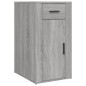 Scrivania con Armadietto Grigio Sonoma in Legno Multistrato Scrivania con Armadietto Grigio Sonoma in Legno Multistrato