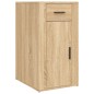 Scrivania con Armadietto Rovere Sonoma in Legno Multistrato