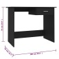 Scrivania Nera 100x50x76 cm in Truciolato Scrivania Nera 100x50x76 cm in Truciolato