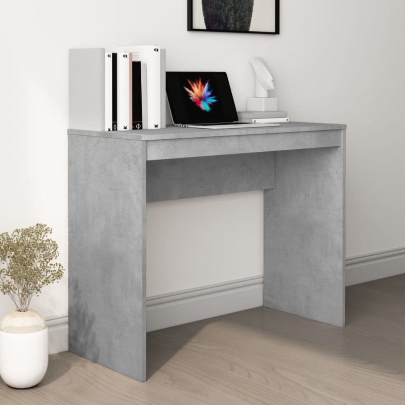 Scrivania Grigio Cemento 90x40x72 cm in Legno Multistrato Scrivania Grigio Cemento 90x40x72 cm in Legno Multistrato