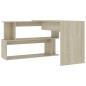 Scrivania ad Angolo Rovere Sonoma 200x50x76 cm in Truciolare