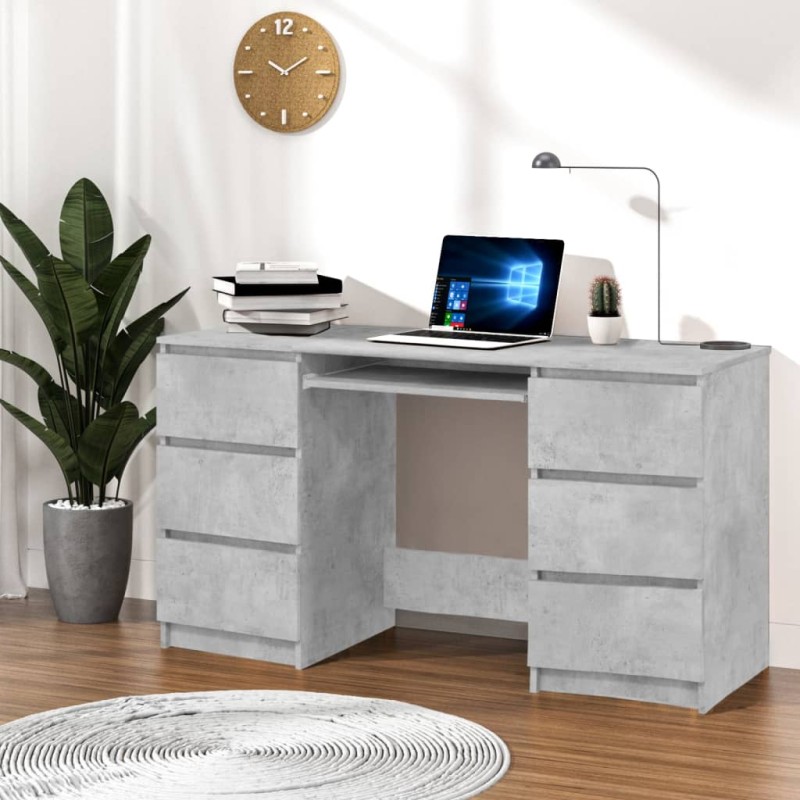 Scrivania Grigio Cemento 140x50x77 cm in Truciolato Scrivania Grigio Cemento 140x50x77 cm in Truciolato