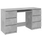 Scrivania Grigio Cemento 140x50x77 cm in Truciolato Scrivania Grigio Cemento 140x50x77 cm in Truciolato