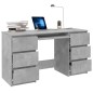Scrivania Grigio Cemento 140x50x77 cm in Truciolato Scrivania Grigio Cemento 140x50x77 cm in Truciolato