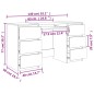Scrivania Grigio Cemento 140x50x77 cm in Truciolato Scrivania Grigio Cemento 140x50x77 cm in Truciolato