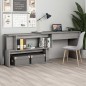 Scrivania ad Angolo Grigio Cemento 200x50x76 cm in Truciolare Scrivania ad Angolo Grigio Cemento 200x50x76 cm in Truciolare