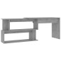 Scrivania ad Angolo Grigio Cemento 200x50x76 cm in Truciolare Scrivania ad Angolo Grigio Cemento 200x50x76 cm in Truciolare