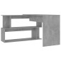 Scrivania ad Angolo Grigio Cemento 200x50x76 cm in Truciolare Scrivania ad Angolo Grigio Cemento 200x50x76 cm in Truciolare