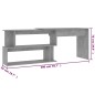 Scrivania ad Angolo Grigio Cemento 200x50x76 cm in Truciolare Scrivania ad Angolo Grigio Cemento 200x50x76 cm in Truciolare