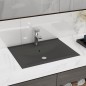 Lavabo con Foro Rubinetto Grigio Scuro Opaco 60x46 cm Ceramica Lavabo con Foro Rubinetto Grigio Scuro Opaco 60x46 cm Ceramica